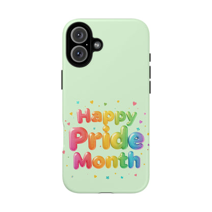 Happy Pride Month Phone Case — Colorful Rainbow Celebration Protective Cover