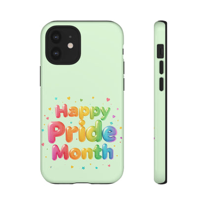 Happy Pride Month Phone Case — Colorful Rainbow Celebration Protective Cover