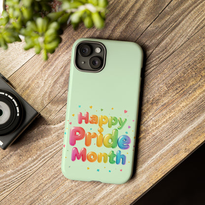 Happy Pride Month Phone Case — Colorful Rainbow Celebration Protective Cover