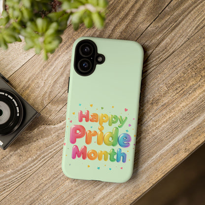 Happy Pride Month Phone Case — Colorful Rainbow Celebration Protective Cover