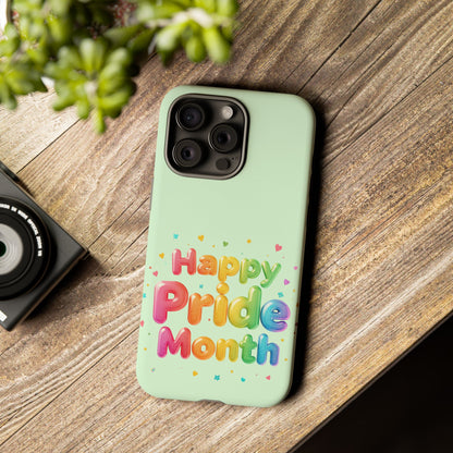 Happy Pride Month Phone Case — Colorful Rainbow Celebration Protective Cover