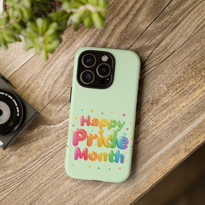 Happy Pride Month Phone Case — Colorful Rainbow Celebration Protective Cover