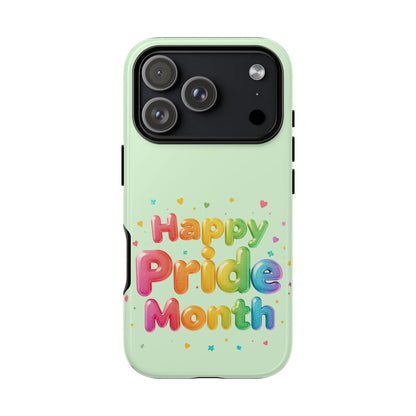 Happy Pride Month Phone Case — Colorful Rainbow Celebration Protective Cover