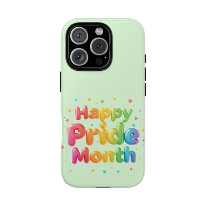 Happy Pride Month Phone Case — Colorful Rainbow Celebration Protective Cover