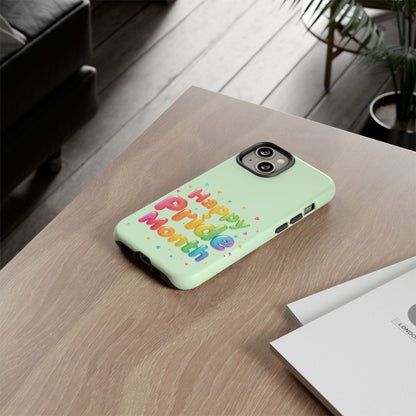 Happy Pride Month Phone Case — Colorful Rainbow Celebration Protective Cover