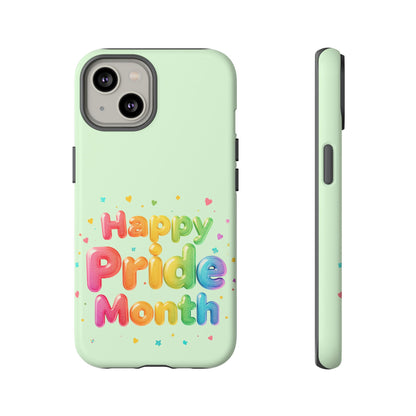 Happy Pride Month Phone Case — Colorful Rainbow Celebration Protective Cover