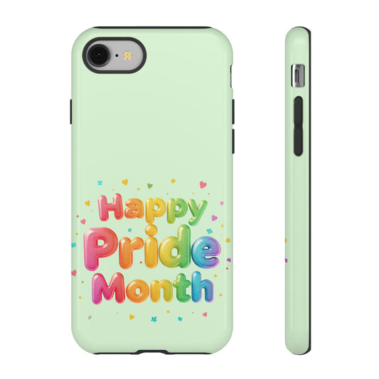 Happy Pride Month Phone Case — Colorful Rainbow Celebration Protective Cover