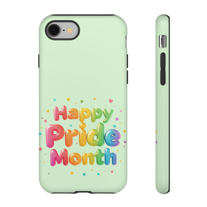 Happy Pride Month Phone Case — Colorful Rainbow Celebration Protective Cover