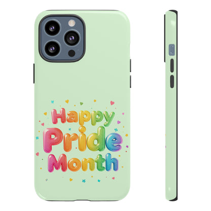 Happy Pride Month Phone Case — Colorful Rainbow Celebration Protective Cover