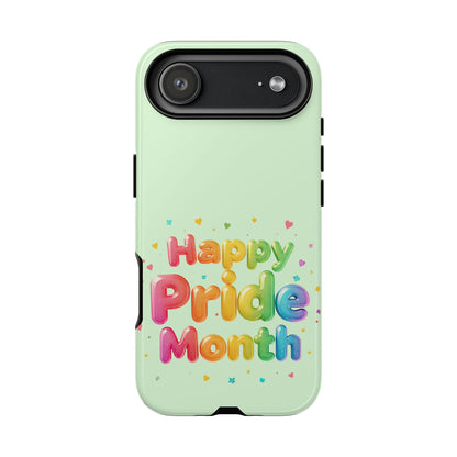 Happy Pride Month Phone Case — Colorful Rainbow Celebration Protective Cover