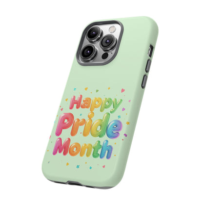 Happy Pride Month Phone Case — Colorful Rainbow Celebration Protective Cover
