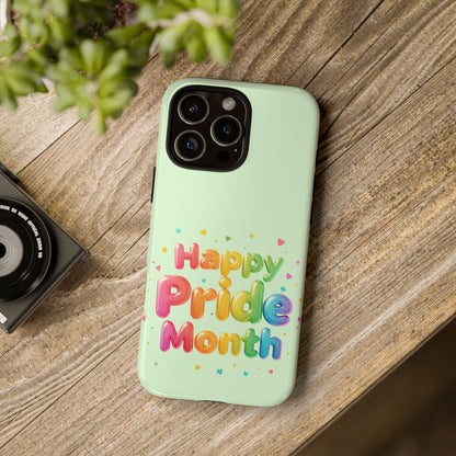 Happy Pride Month Phone Case — Colorful Rainbow Celebration Protective Cover