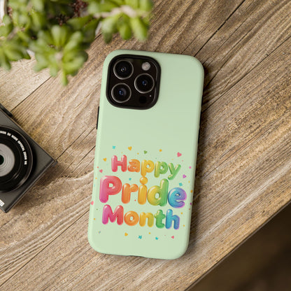 Happy Pride Month Phone Case — Colorful Rainbow Celebration Protective Cover