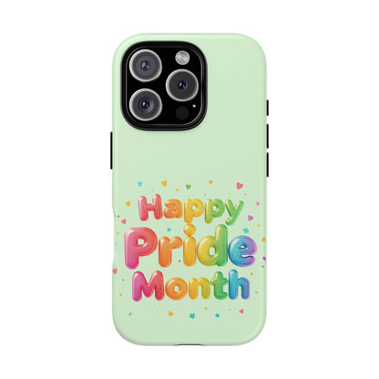 Happy Pride Month Phone Case — Colorful Rainbow Celebration Protective Cover